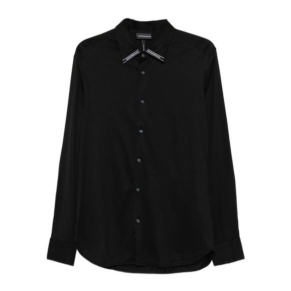 Emporio Armani Men's Shirt With Logo Plaque
